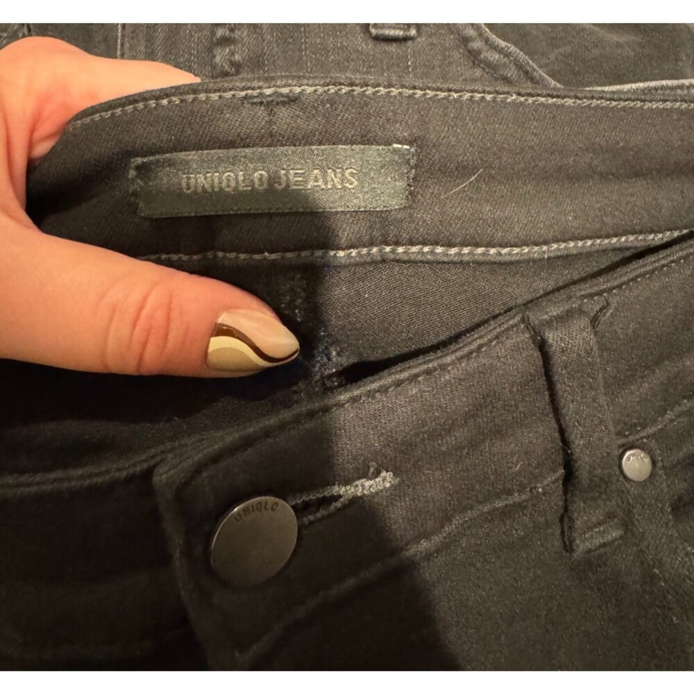 UNIQLO WOMENS BLACK SKINNY JEANS SIZE 30X30